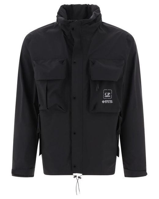 C P Company Black "Metropolis Series Gore-Tex Infinium" Utility Jacket for men