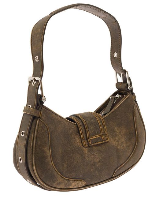 OSOI 'brocle' Vintage Brown Shoulder Bag In Leather Woman