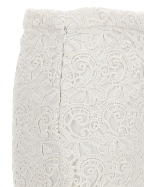 Burberry White Lace Skirt Skirts