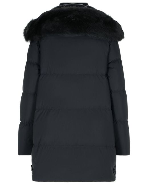 Moose Knuckles Black 'Chelia 3Q' Polyamide Blend Down Jacket
