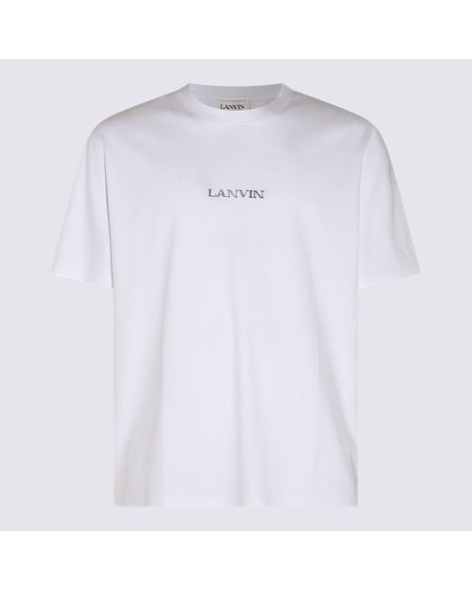 Lanvin White Cotton T-Shirt for men