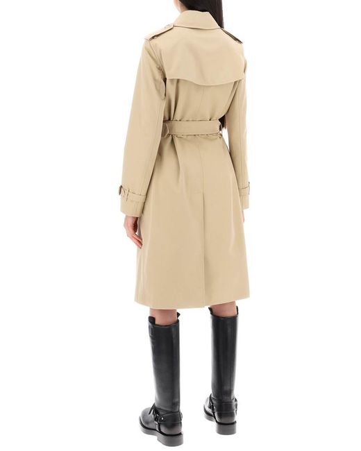 Burberry Natural Mid-Length Kensington Heritage Trench Coat