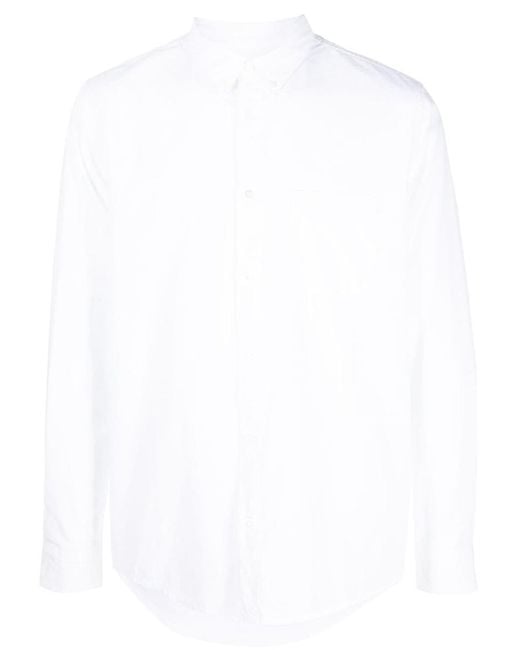 A.P.C. White Edouard Button-collar Chemise Shirt for men