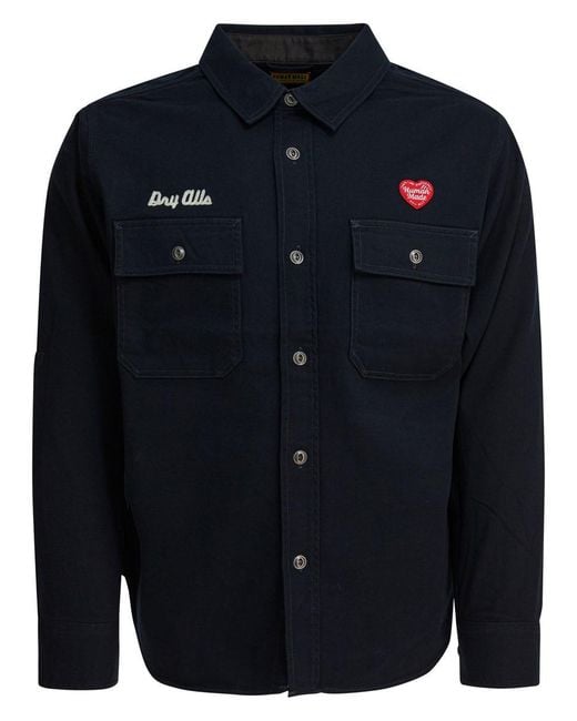 Human Made Blue "work" Overshirt Jacket for men