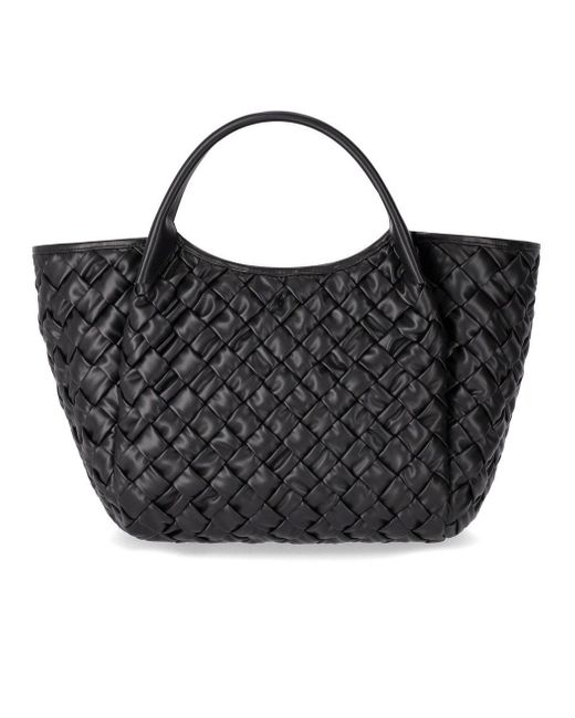 Emporio Armani Black Woven Handbag