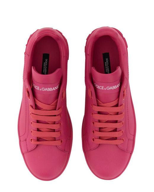 Dolce & Gabbana Pink Portofino Sneaker