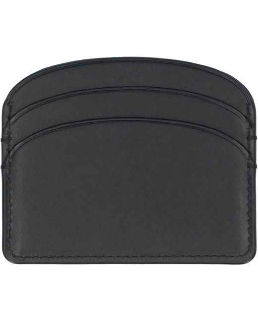 A.P.C. Black Leather Card Holder