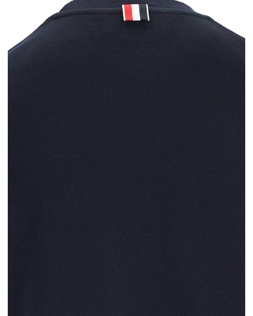 Thom Browne Blue 'embroidery Anchor' T-shirt