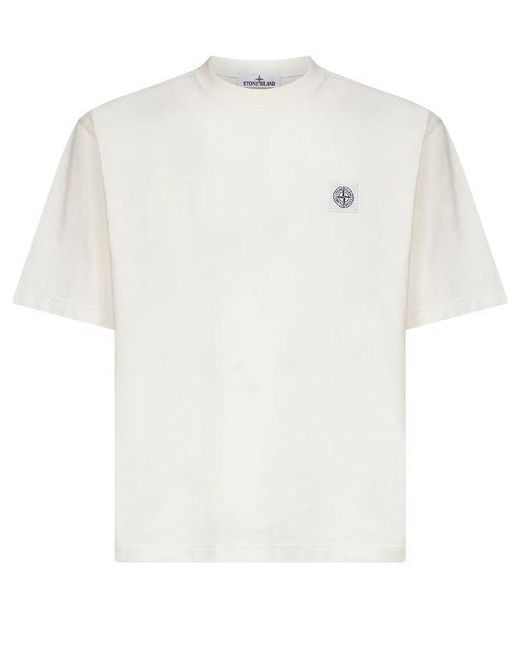 Stone Island White T-Shirts And Polos for men
