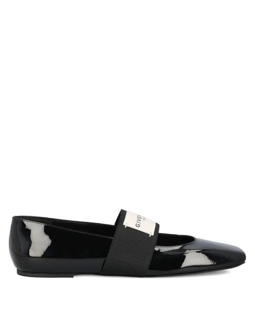 Givenchy Black Sliced Square Ballerinas