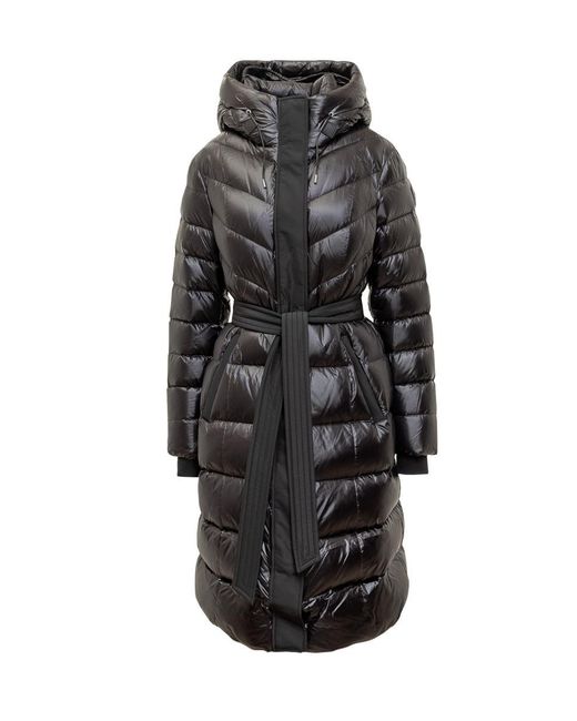 Mackage Black Long Down Jacket With Logo