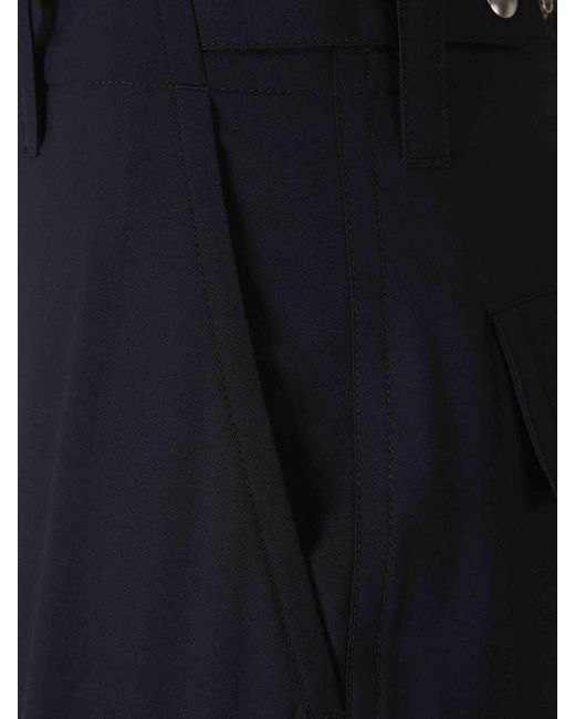 Bottega Veneta Blue Wool Cargo Pants