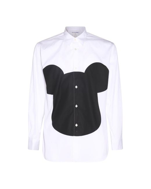 Comme des Garçons Black Cotton Mickey Mouse Shirt for men