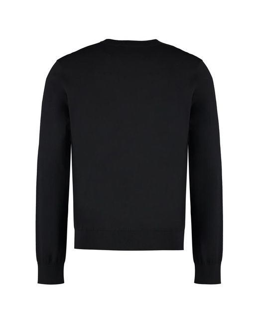 DSquared² Black Cotton V-Neck Sweater for men