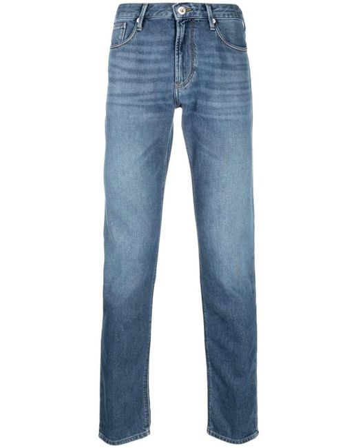Emporio Armani Blue Slim Fit Denim Jeans for men