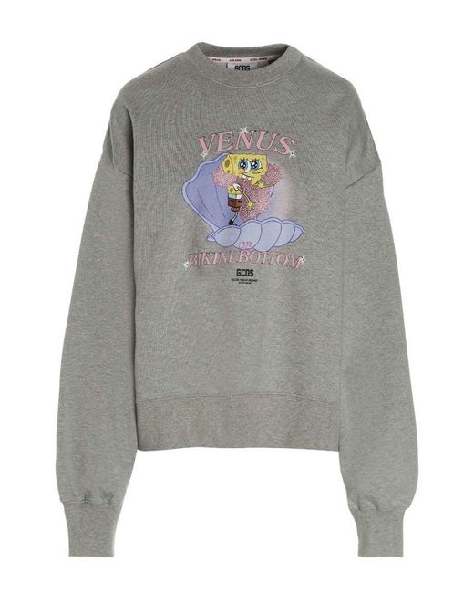 Gcds Gray 'Venus' Capsule Spongebob Sweatshirt