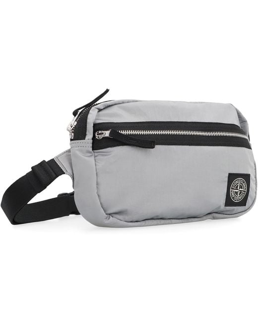Stone Island Gray Technical Fabric Belt Bag