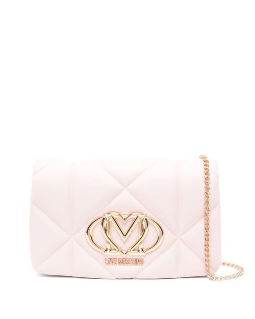Love Moschino Pink Small Quilted Shoulder Bag