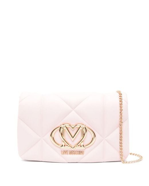 Love Moschino Pink Small Quilted Shoulder Bag