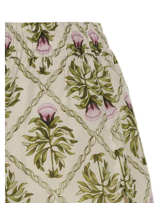 Giambattista Valli Metallic Floral Print Shorts