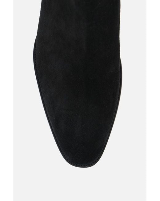 Saint Laurent Black Suede Wyatt Ankle Boots for men
