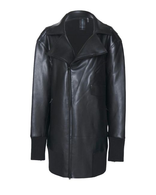 Norma Kamali Black Oversized Moto Jacket