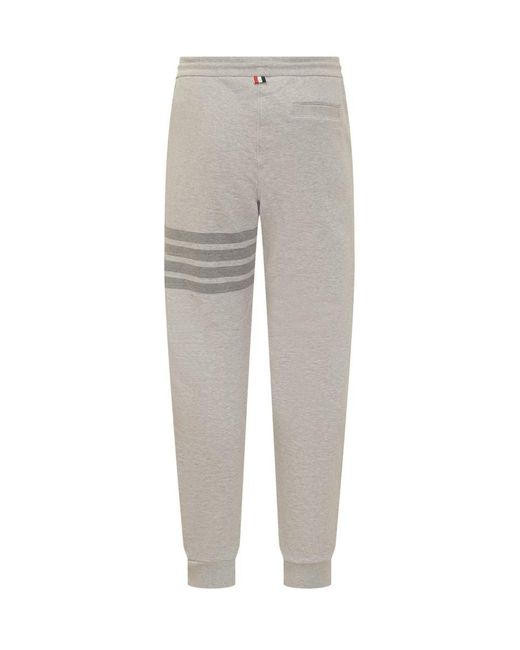 Thom Browne Gray 4-bar Striped Trousers for men
