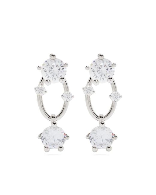 Panconesi White "spiral Serpent Hoops" Earrings Accessories