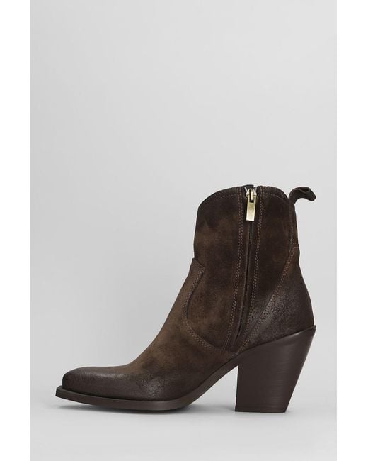 METISSE Brown Texan Ankle Boots