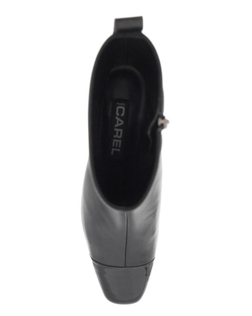 CAREL PARIS Black Carel Leather Ankle Boots