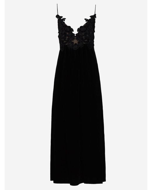 Zimmermann Black Midi Velvet Dress