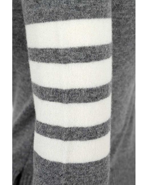 Thom Browne Gray Cashmere Turtleneck Sweater