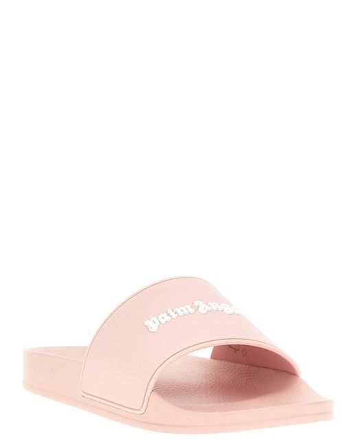 Palm Angels Pink Essential Logo Sandals