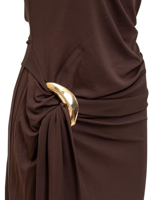 Ferragamo Brown Dress With Bijoux Ring