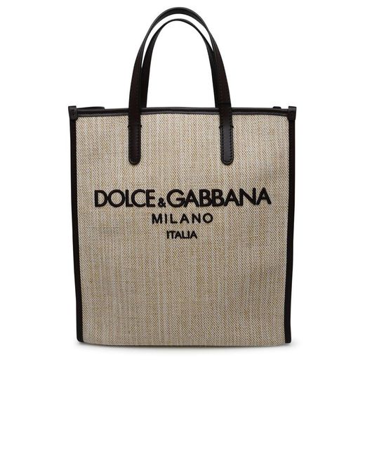 Dolce & Gabbana Natural Fabric Bag for men