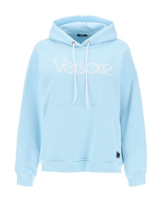 Versace Blue Hoodie With 1978 Re Edition Logo