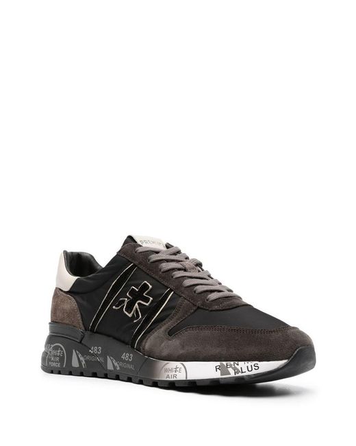Premiata Black Flat Shoes for men