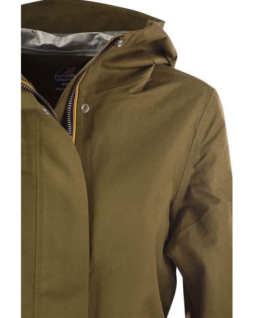 K-Way Green Thersa - Hooded Jacket