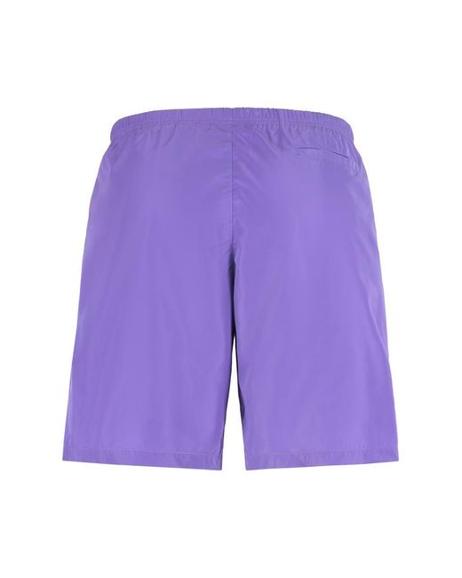 Palm Angels Purple Beach Shorts for men