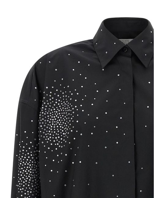 GIUSEPPE DI MORABITO Black Rhinestone Shirt