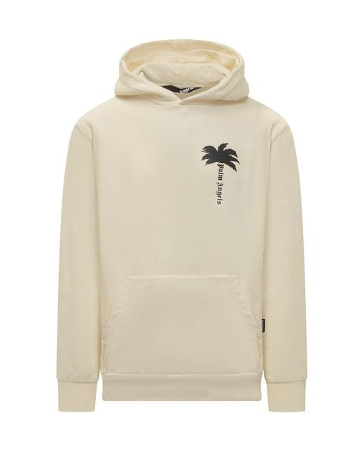 Palm Angels White Sweatshirt With The Palm Logo for men