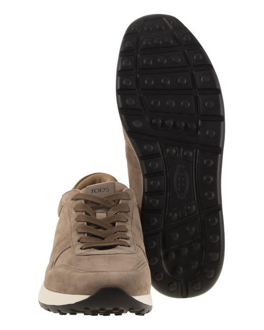 Tod's Brown Dot Suede Sneakers By Pashmy for men