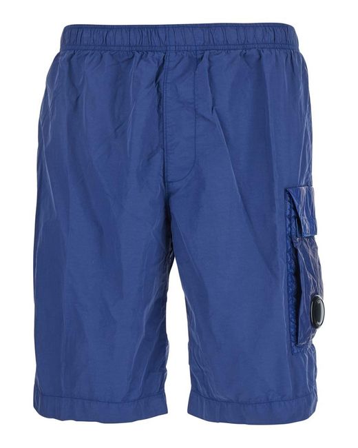 【新品タグ付き】C.P. COMPANY Swim Shorts C.P. Company Swim Shorts With Elastic Waist And Logo Plaque