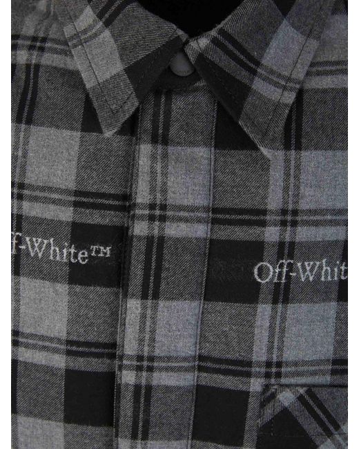 Off-White c/o Virgil Abloh Black Check Motif Shirt for men