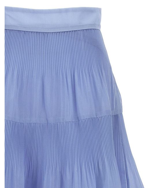 Zimmermann Blue 'Pleated Midi' Skirt
