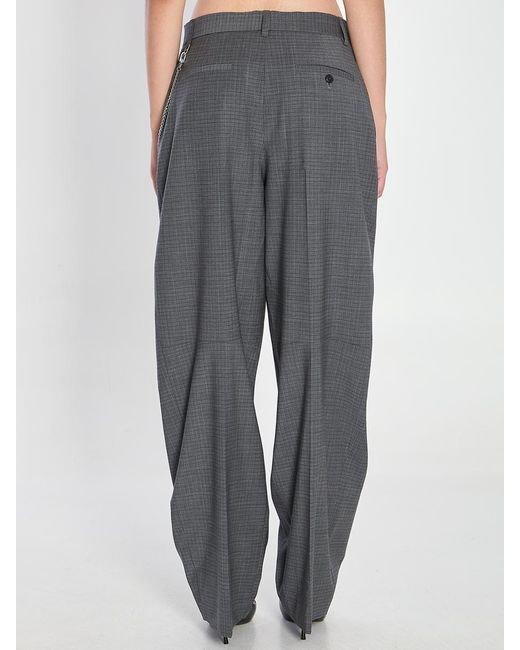 Alexander Wang Gray Wool-Blend Trousers