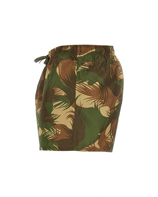 Moschino Green Camouflage Swimsuit for men