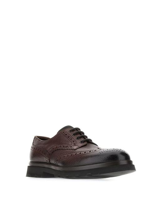 Doucal's Brown Lace-Ups for men