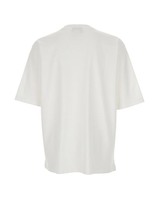 DSquared² White T-Shirt With Logo Print On The Front for men