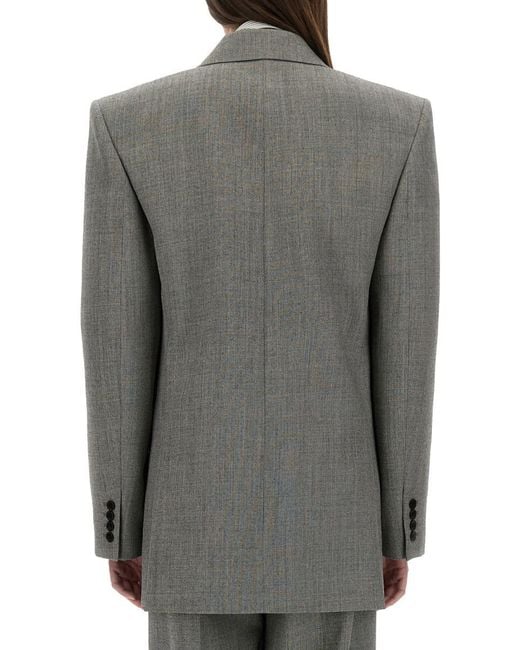 Saint Laurent Gray Wool Chiné Jacket